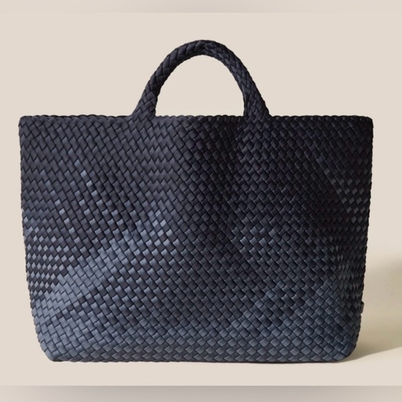 NWT Naghedi St Barths Large Tote Basalt Black/Gray--Comes with Dust bag pouch - Picture 5 of 8